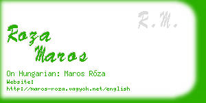 roza maros business card