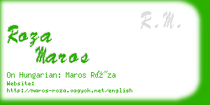 roza maros business card